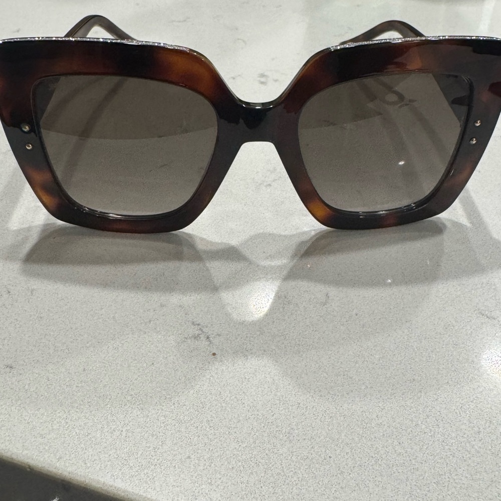 Jimmy Choo Brown Geometric Sunglasses
